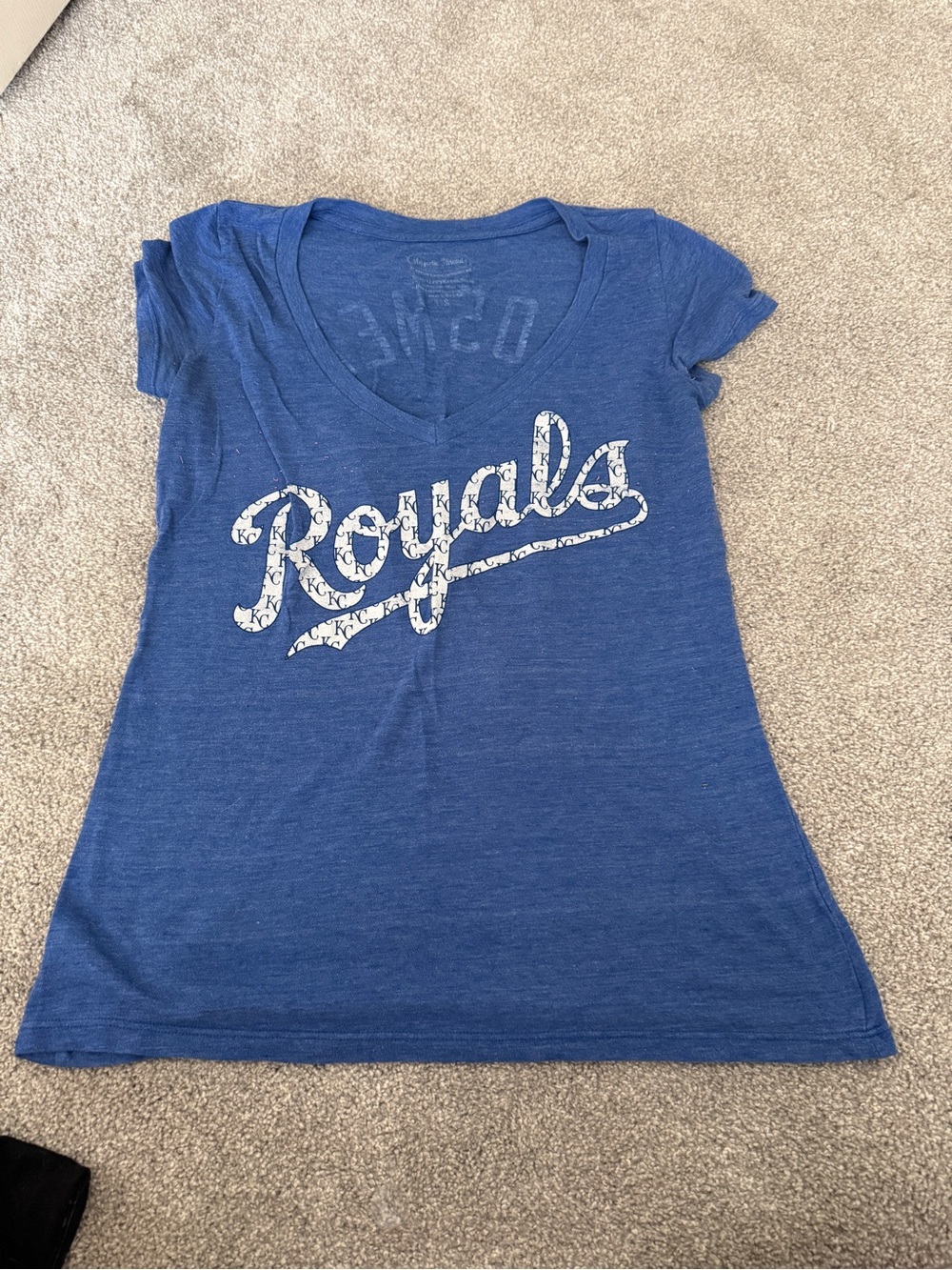 Royals Women's V-Neck Tee in Blue